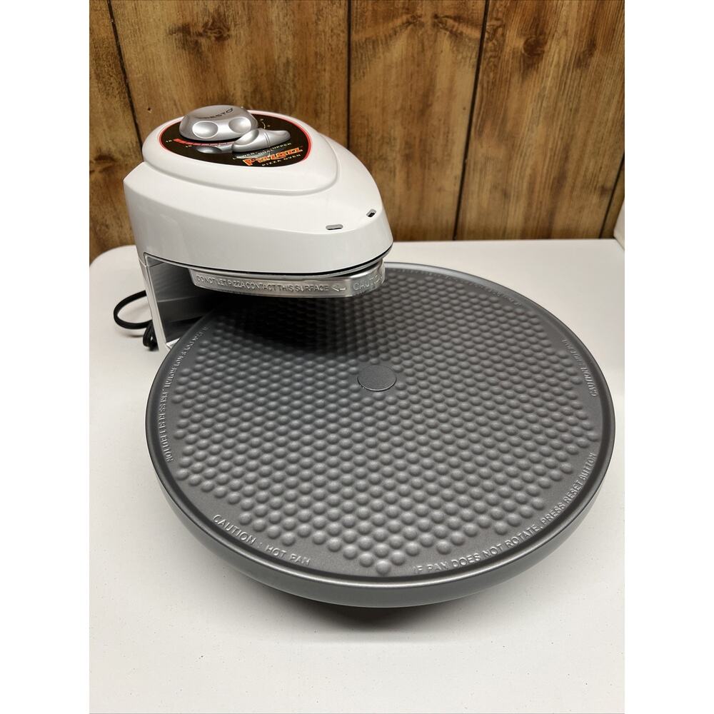 Presto Pizzazz Rotating Pizza Oven White with Manual Tested & Working With Box